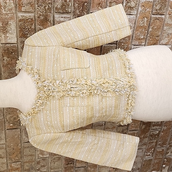 Lilly Pulitzer Women's Cropped Tweed Fringe Blazer - Picture 4 of 9